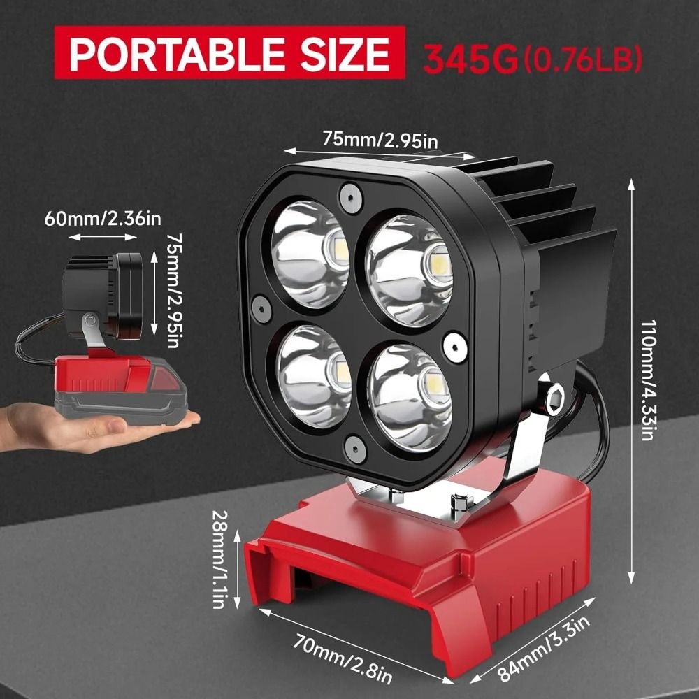Power Tools Construction - 6500K, 6000LM Job Site Lighting for