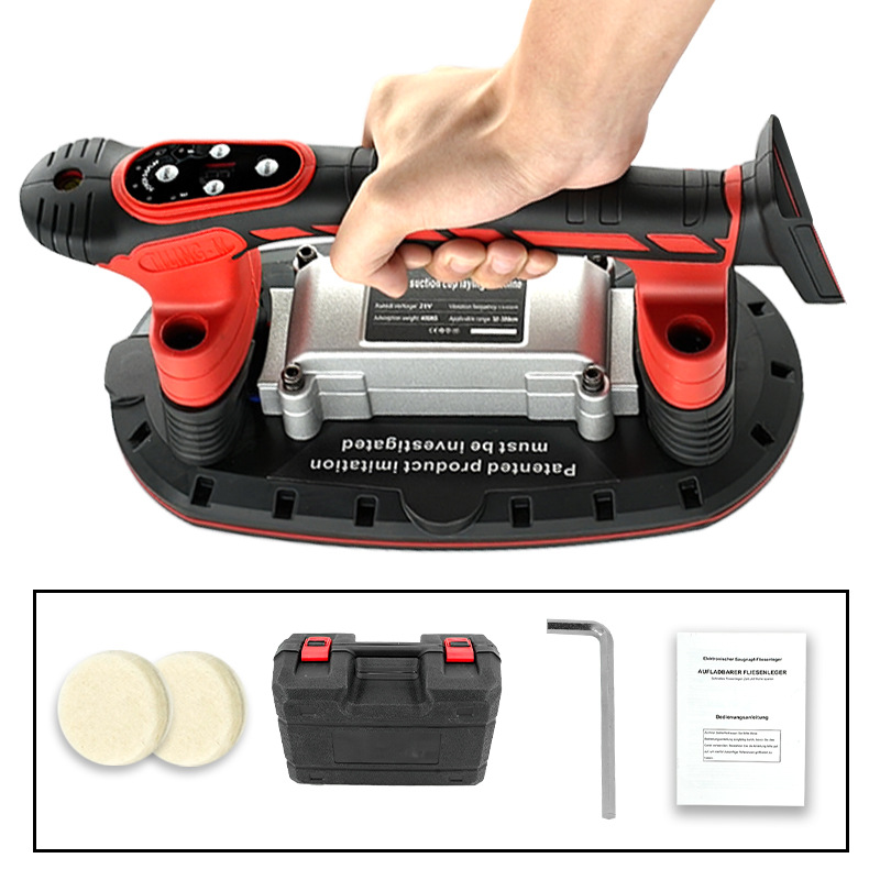 Power Tools Red - Electric Battery-Powered Suction Cup Tile Machine-Industrial
