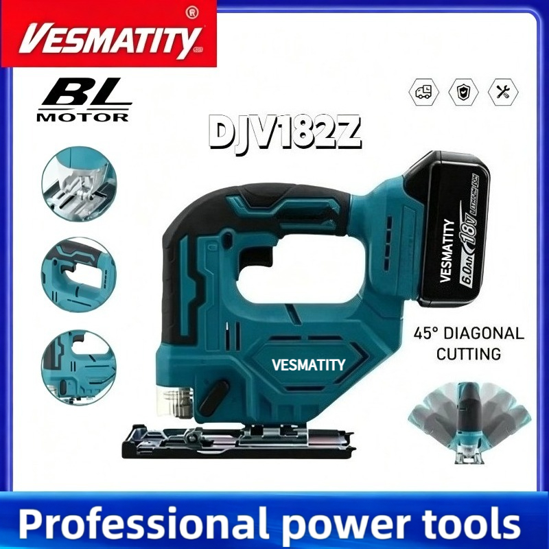 Power Tools Jigsaw - DJV182Z 340W Brushless Jigsaw with Saw