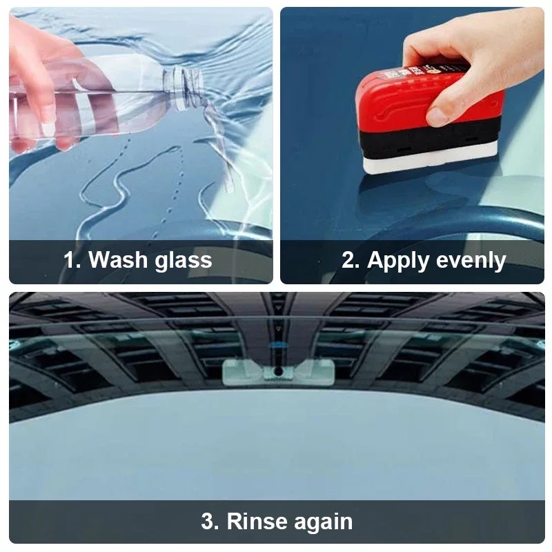 Red Car Glass Oil Film Cleaner - Power Tools Red ulasan dan harga