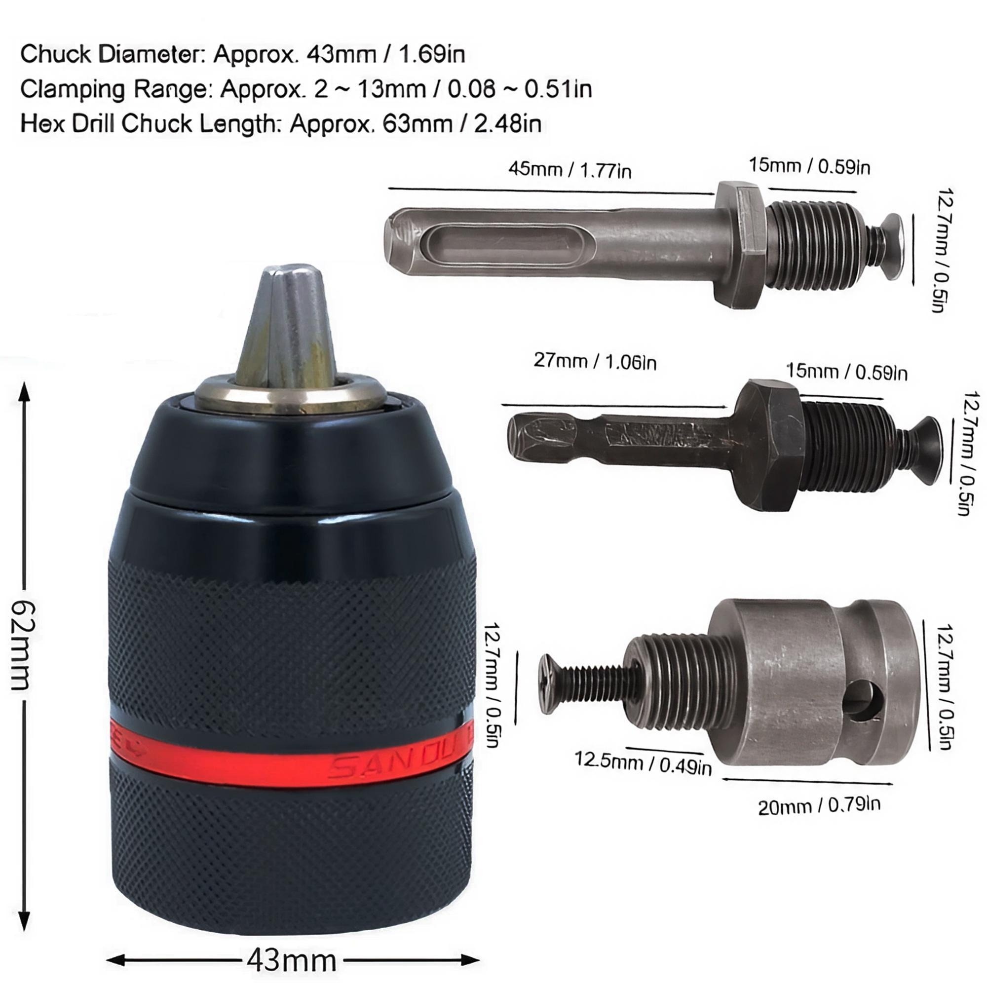 Keyless Drill Chuck Heavy Duty - Power Tools Construction ulasan dan harga