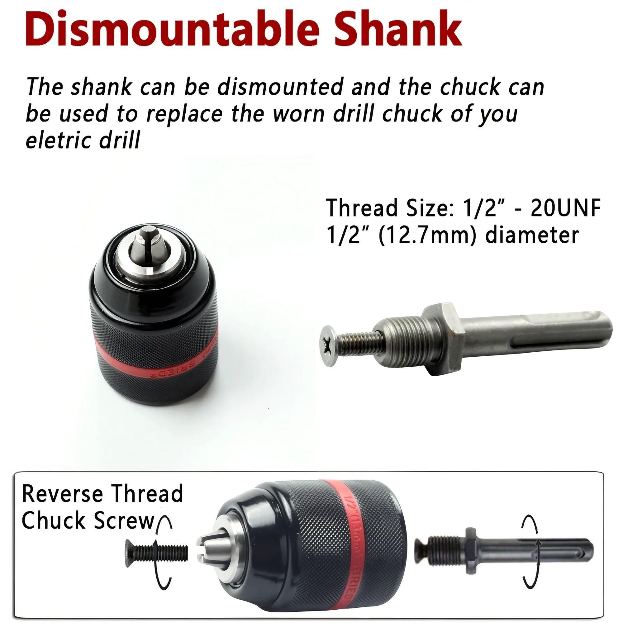 Keyless Drill Chuck Heavy Duty - Power Tools Construction ulasan dan harga