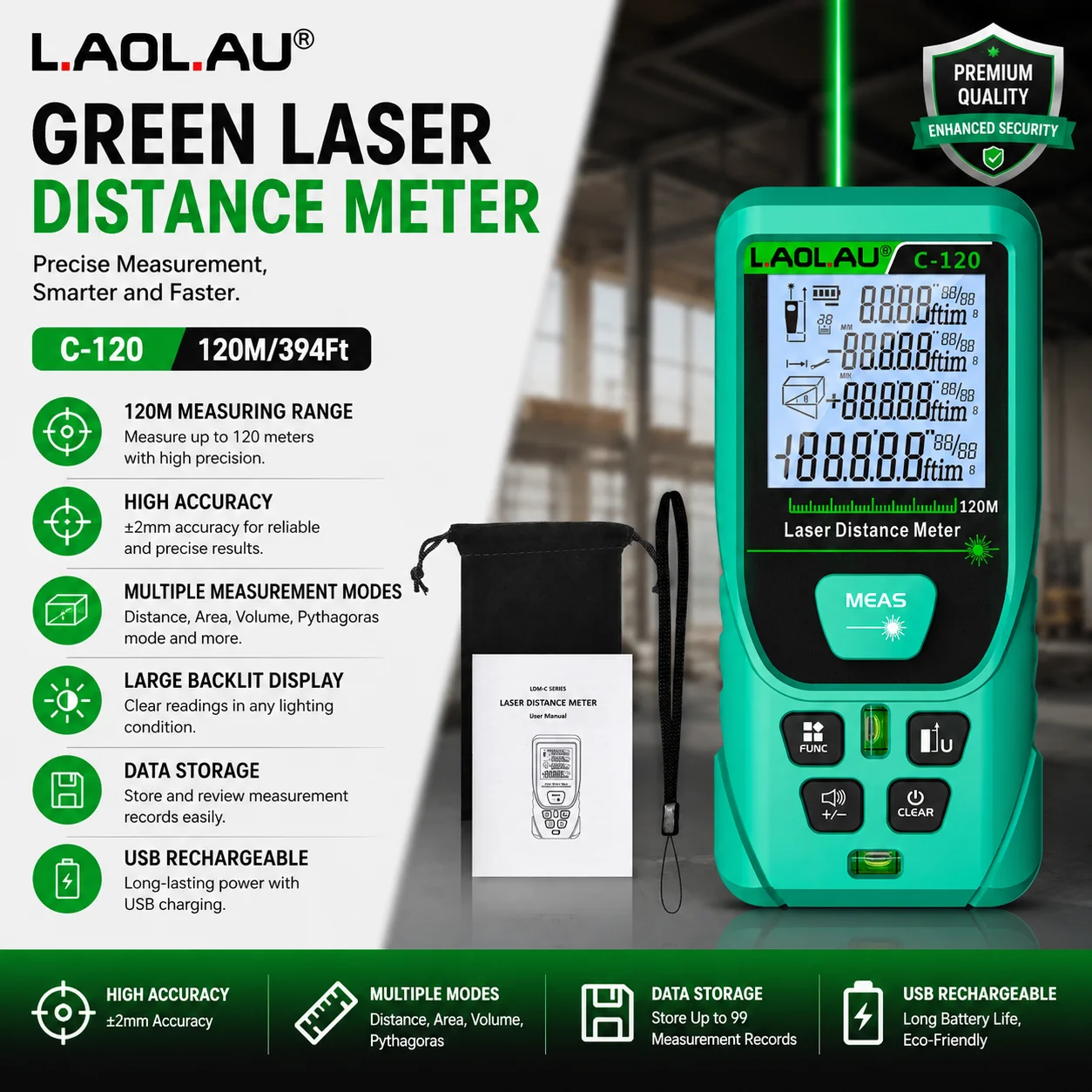 LAOLAU Digital Laser Range Fin - Power Tools Red ulasan dan harga