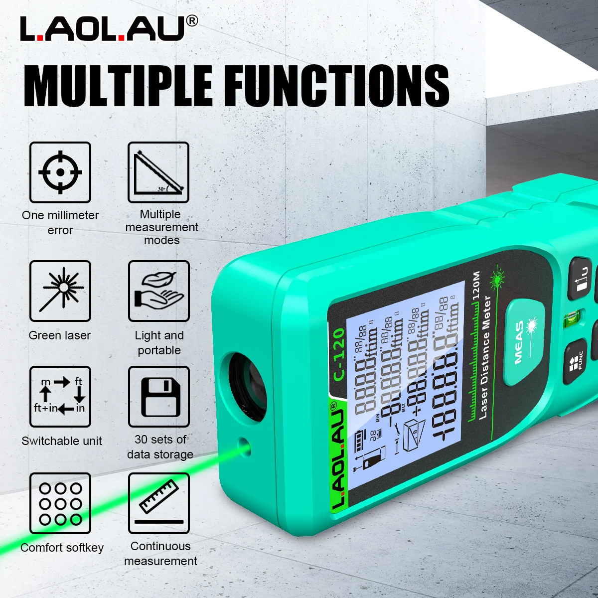 LAOLAU Digital Laser Range Fin - Power Tools Red ulasan dan harga